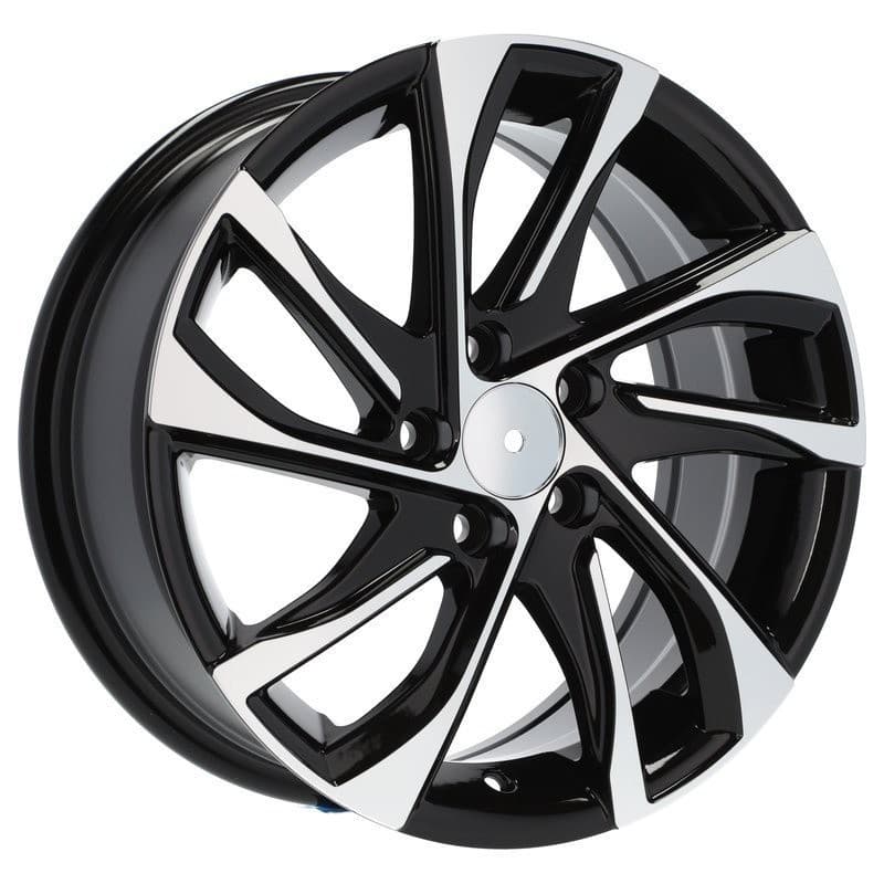 4 jantes 6.5 16 5x98 noir brillant