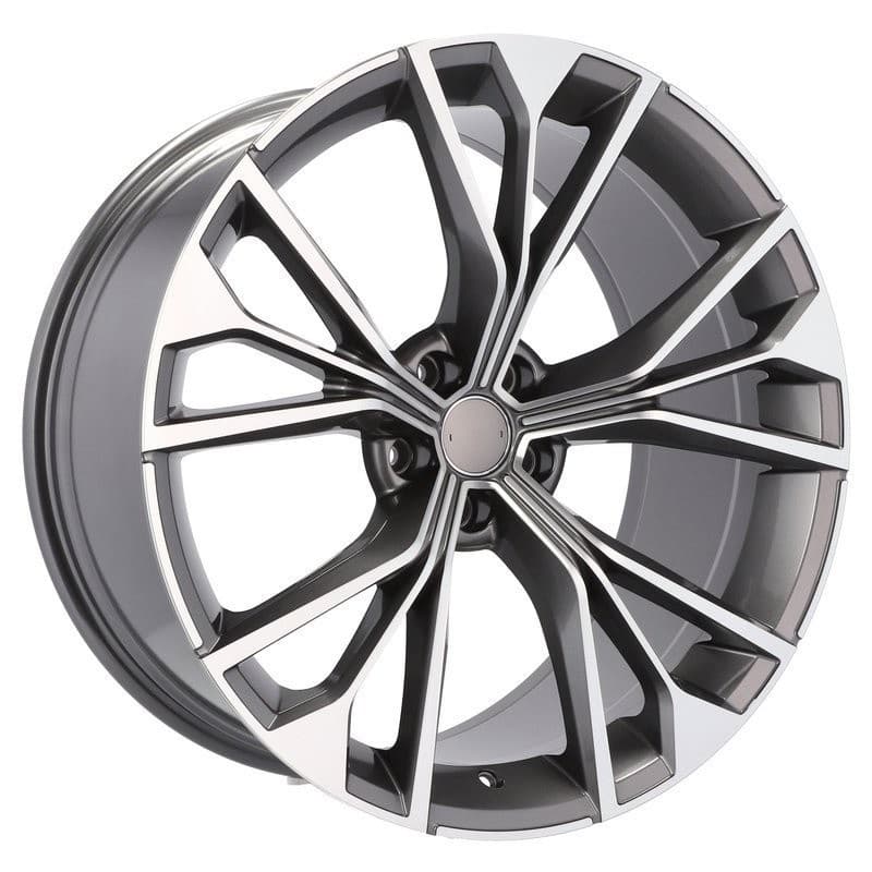 4 jantes 10.0 21 5x112 design audi gris brillant