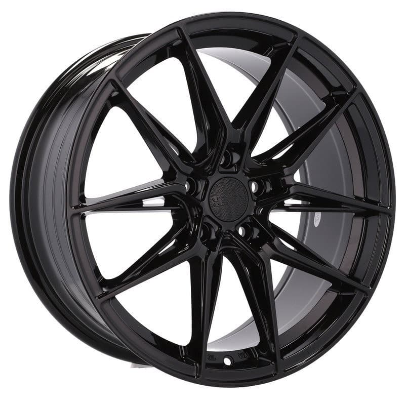 4 jantes 8.5 19 5x120 noir brillant