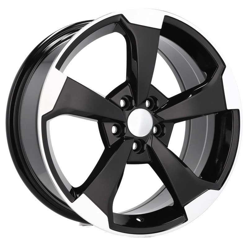 4 jantes 7.5 17 5x100 design audi noir brillant