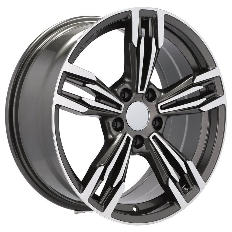 4 jantes 8.5 19 5x120 gris brillant