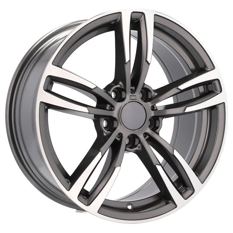 4 jantes 8.5 19 5x120 gris brillant