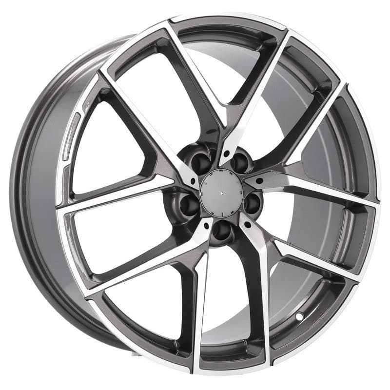 4 jantes 8.5 20 5x112 gris brillant
