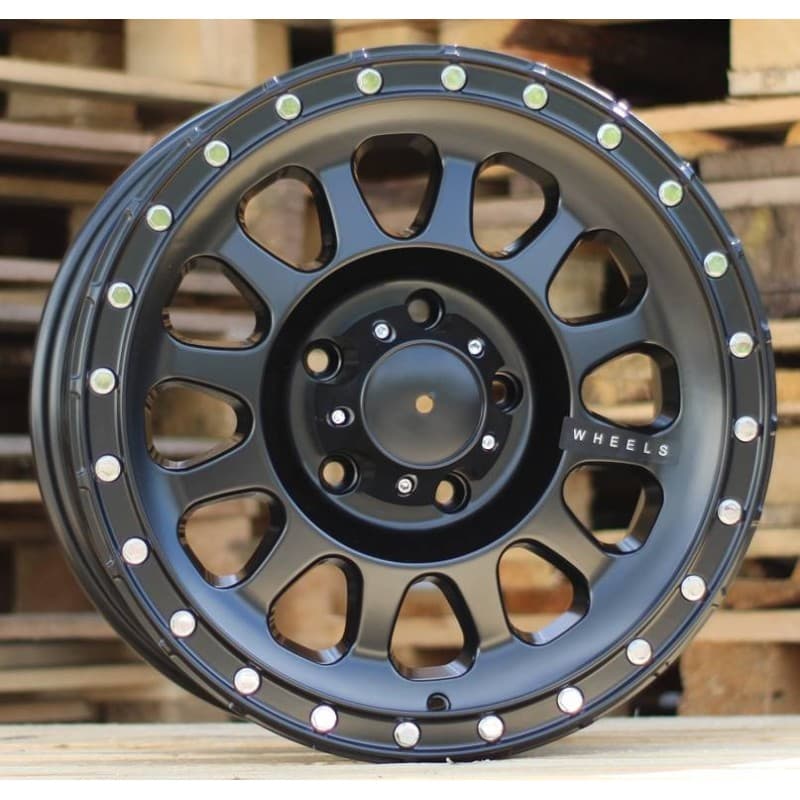 4 jantes 8.5 17 6x120 noir mat