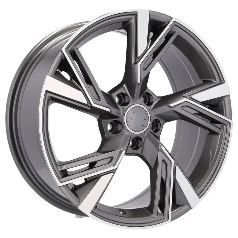 4 jantes 8.5 19 5x112 design audi gris brillant