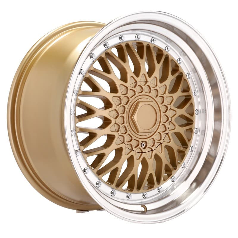 4 jantes 7.5 17 4x100 or brillant