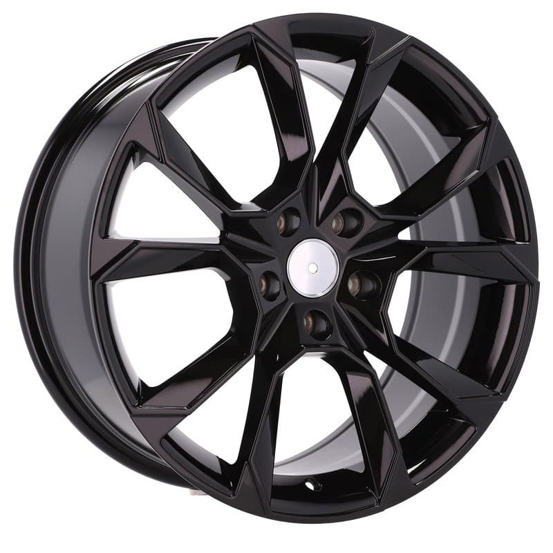 4 jantes 8.0 18 5x112 design skoda noir brillant