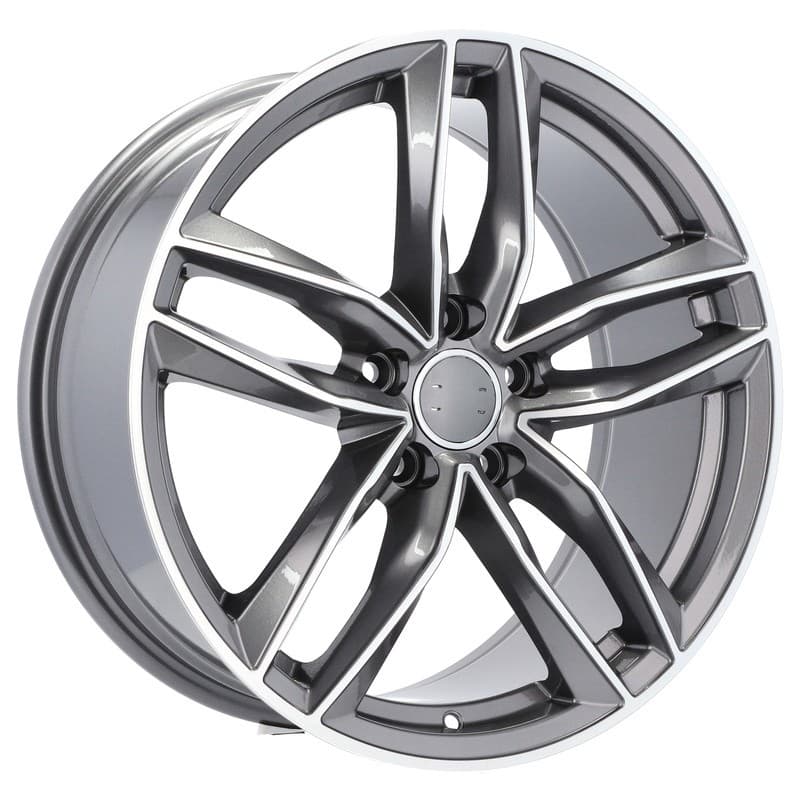 4 jantes 7.5 17 5x100 design audi gris brillant