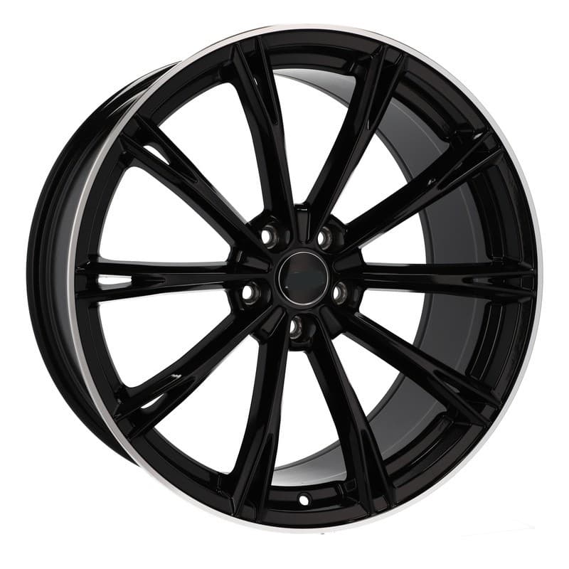 4 jantes 9.0 21 5x112 design audi noir brillant