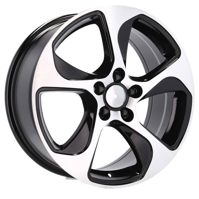 4 jantes 7.5 17 5x100 design audi noir brillant