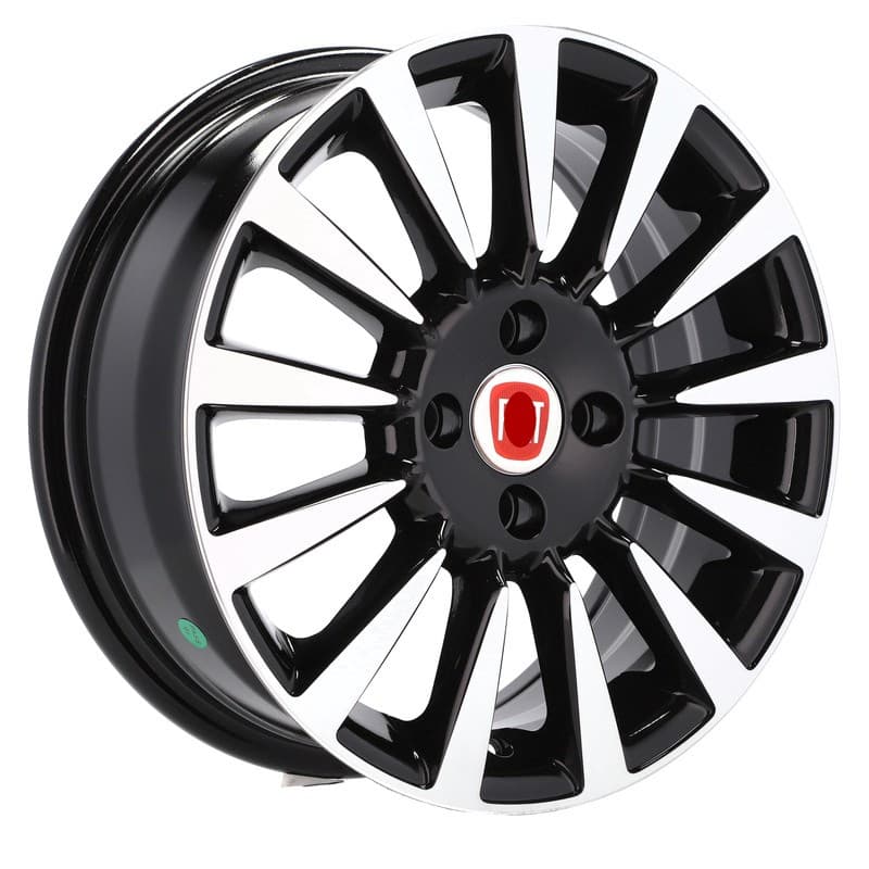 4 jantes 6.0 15 4x98 design fiat noir brillant