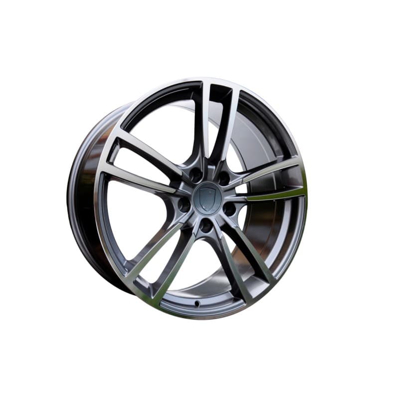4 jantes 9.5 21 5x130 gris brillant