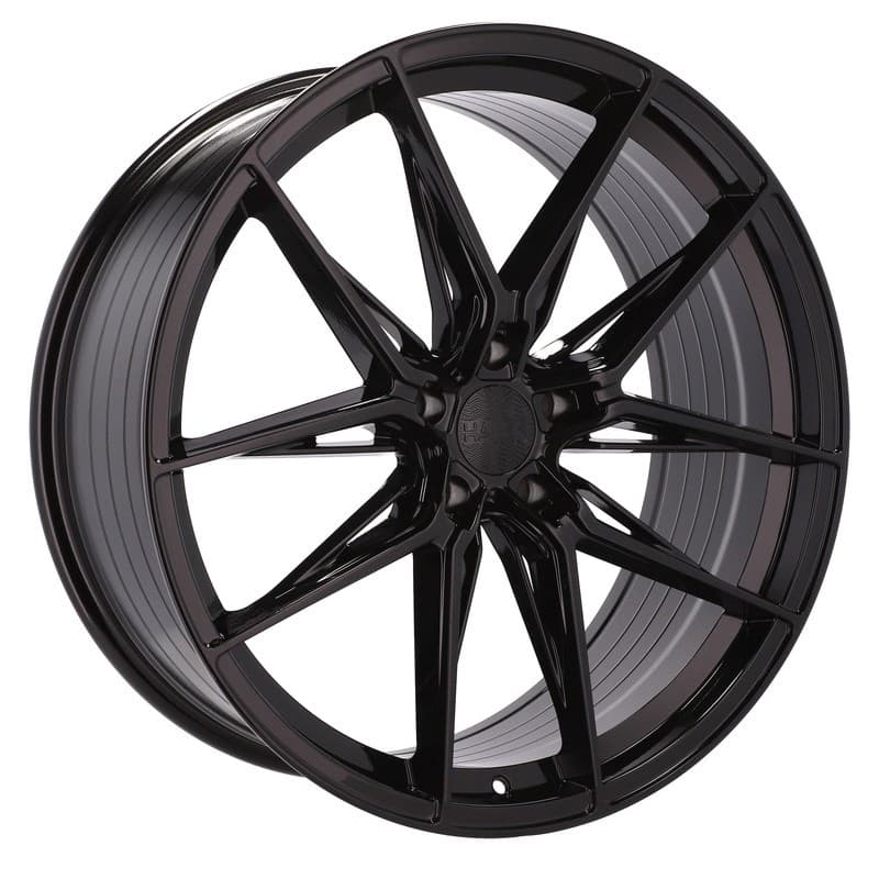4 jantes 9.5 21 5x112 fluotournage noir brillant