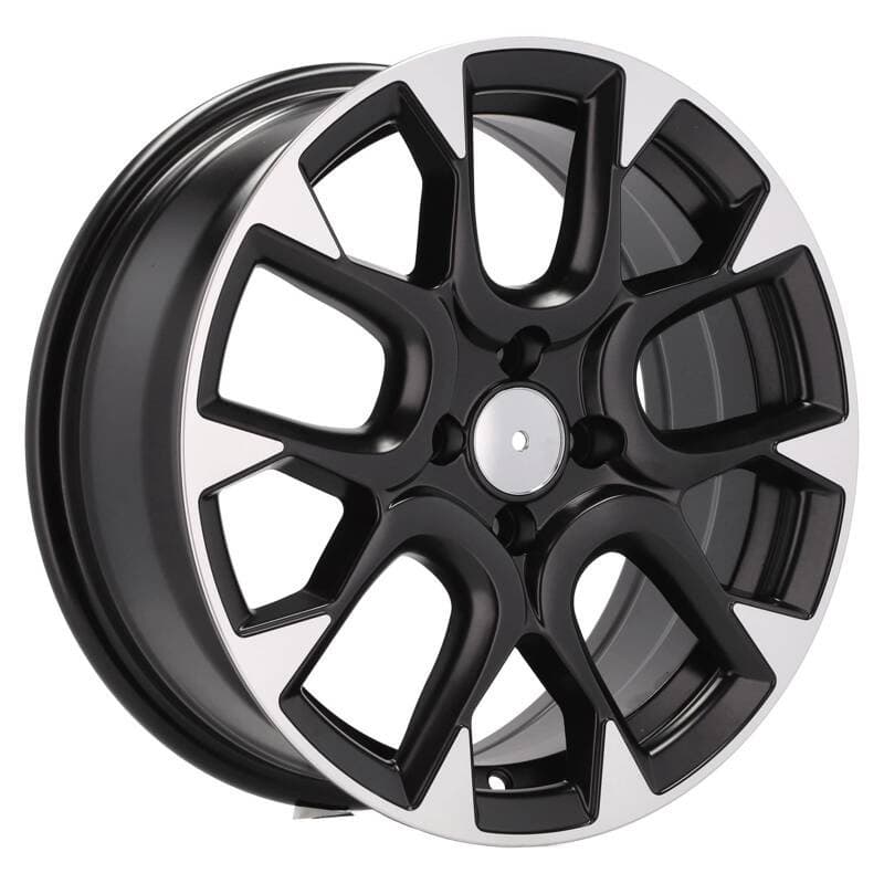 4 jantes 6.5 16 4x98 design fiat noir mat
