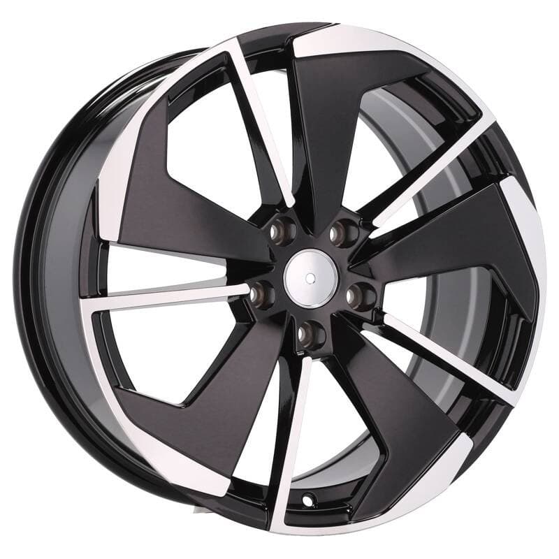 4 jantes 8.0 18 5x112 design skoda noir brillant