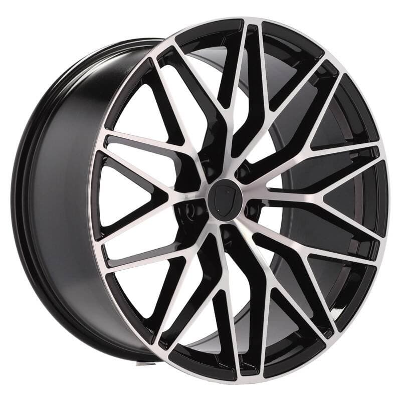4 jantes 9.5 21 5x112 fluotournage noir brillant