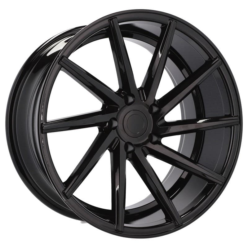 4 jantes 8.0 17 5x108 noir brillant