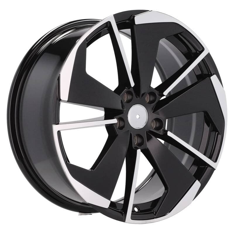 4 jantes 8.0 19 5x112 design skoda noir mat
