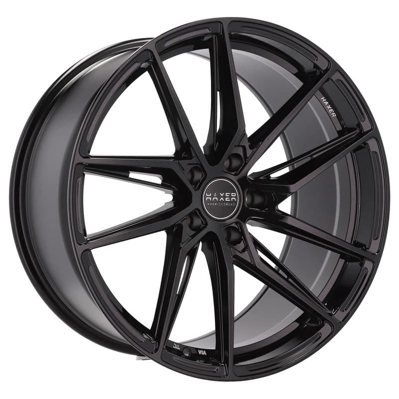 4 jantes 8.0 18 5x112 fluotournage noir brillant
