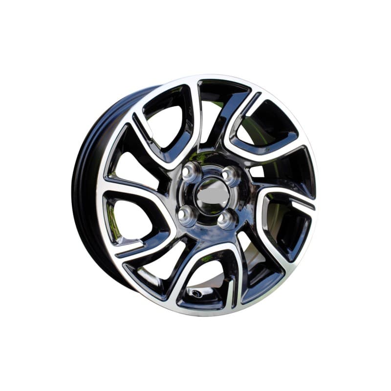 4 jantes 6.0 14 4x100 design kia noir brillant