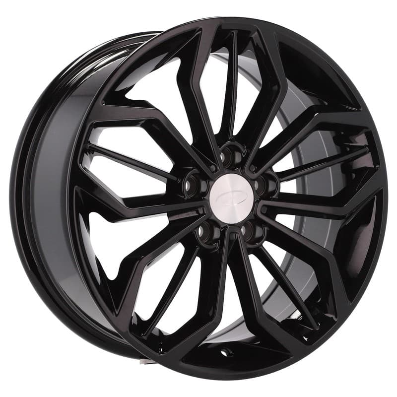 4 jantes 6.5 16 5x108 design ford noir brillant