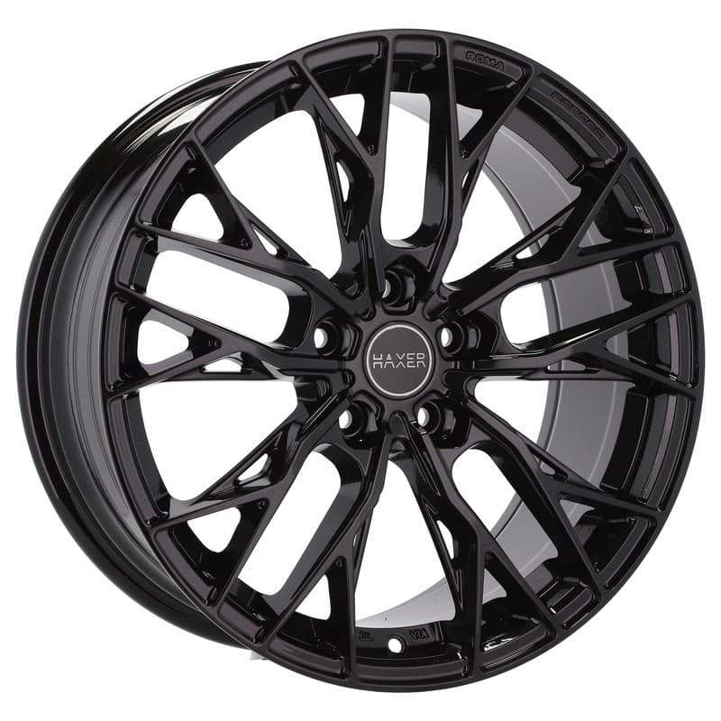 4 jantes 8.0 18 5x108 noir brillant