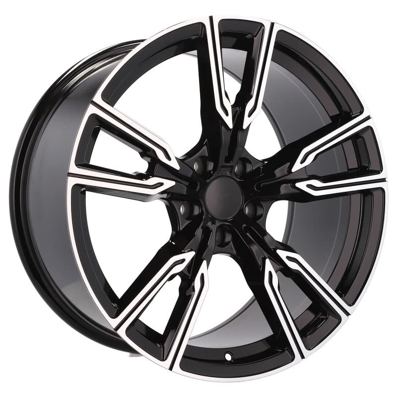 4 jantes 9.0 20 5x112 fluotournage noir brillant
