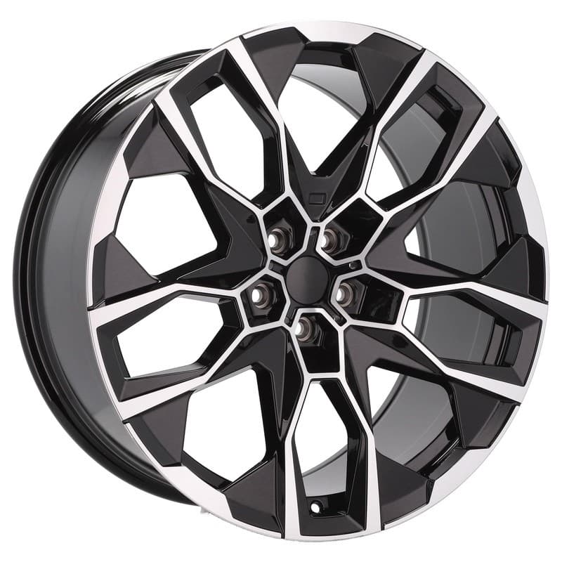 4 jantes 9.5 22 5x112 noir brillant