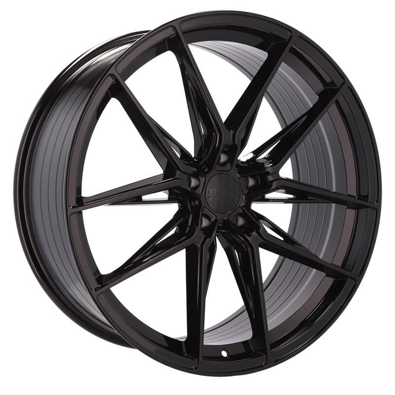 4 jantes 9.0 21 5x108 fluotournage noir brillant