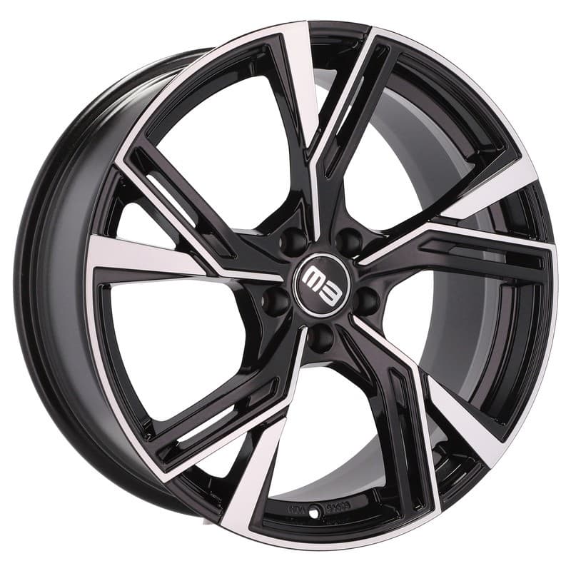 4 jantes 7.5 17 5x112 noir brillant