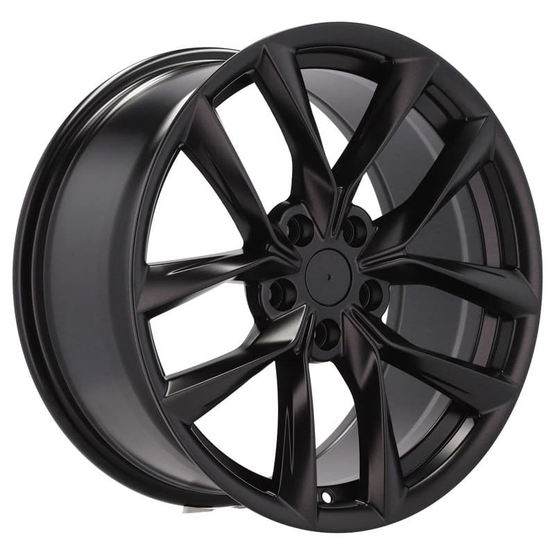 4 jantes 8.5 18 5x114.3 design tesla noir mat