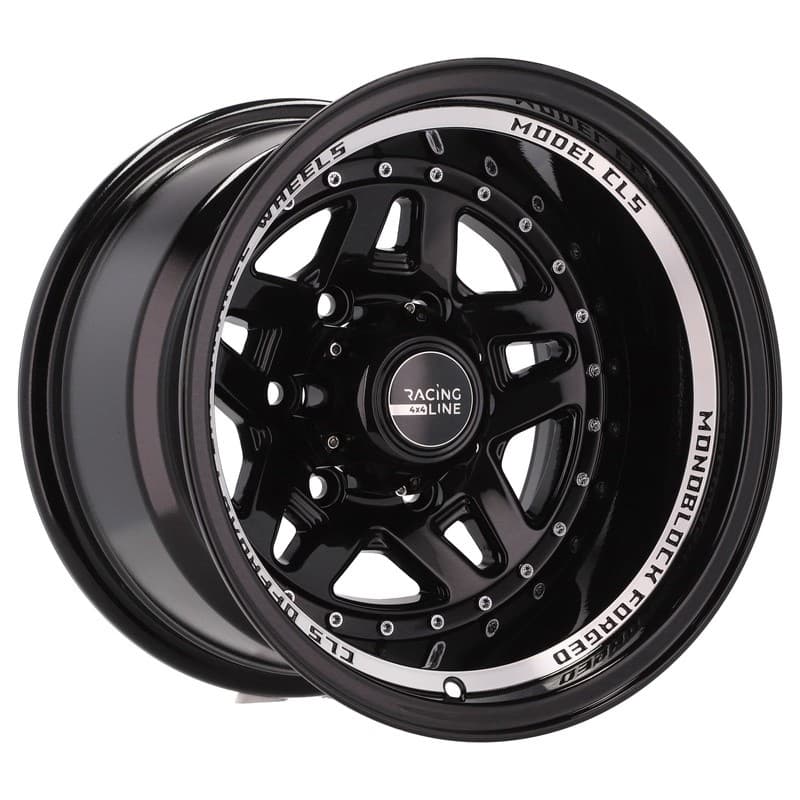 4 jantes 10.0 15 5x139.7 noir brillant