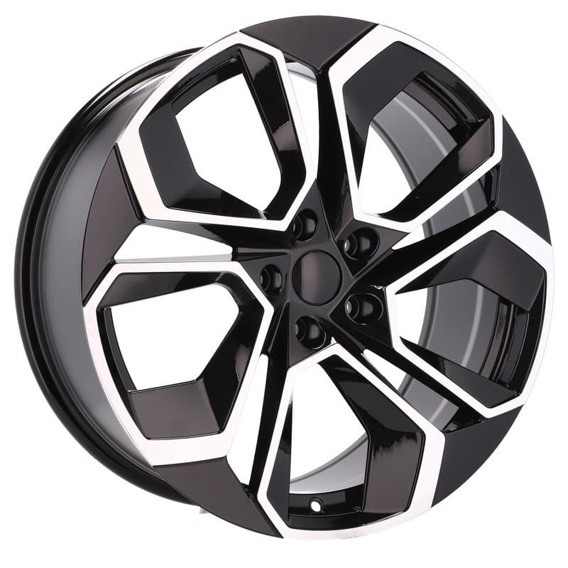 4 jantes 8.5 19 5x112 design skoda noir brillant