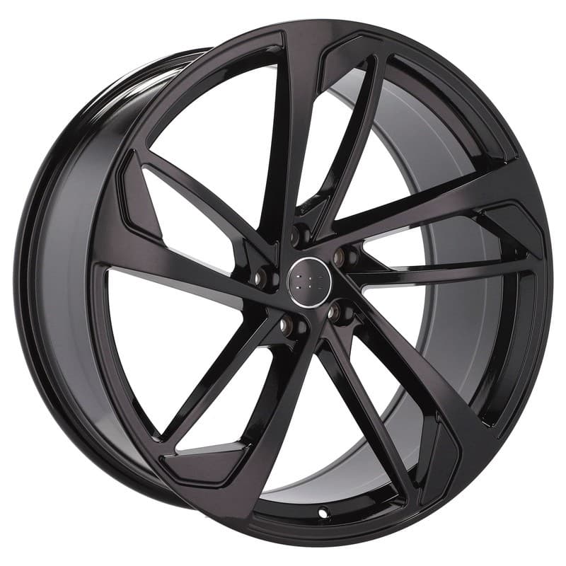 4 jantes 9.5 22 5x112 design audi noir brillant