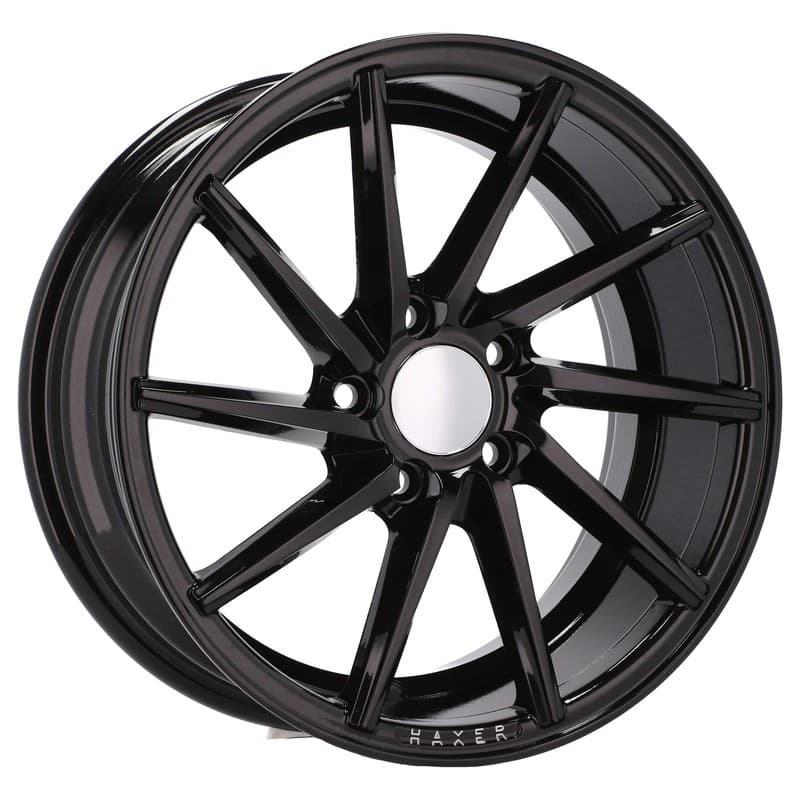 4 jantes 7.5 17 5x100 noir brillant