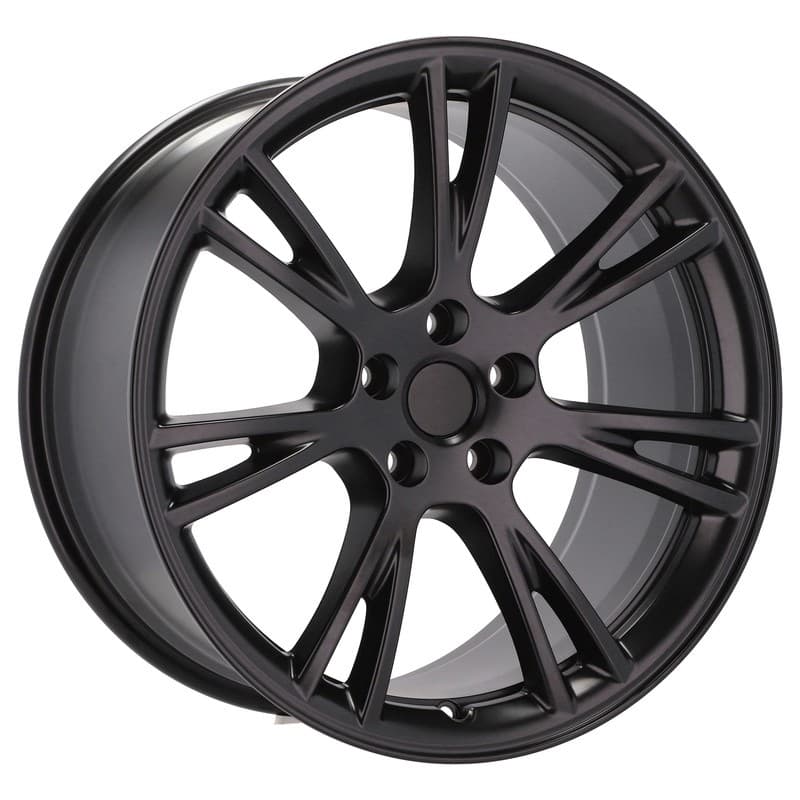 4 jantes 9.5 19 5x114.3 design tesla noir mat