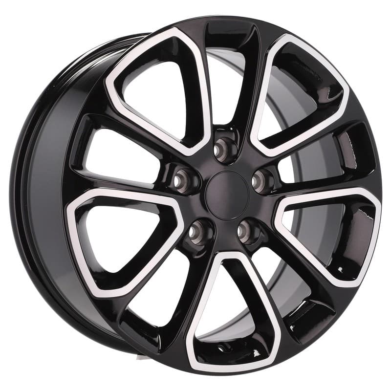 4 jantes 8.0 18 5x127 design jeep noir brillant