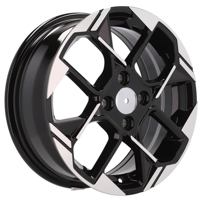 4 jantes 6.0 15 4x100 design kia noir brillant