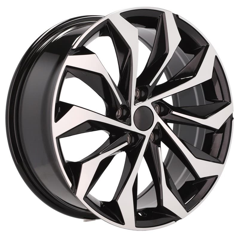 4 jantes 8.0 20 5x112 design skoda noir brillant