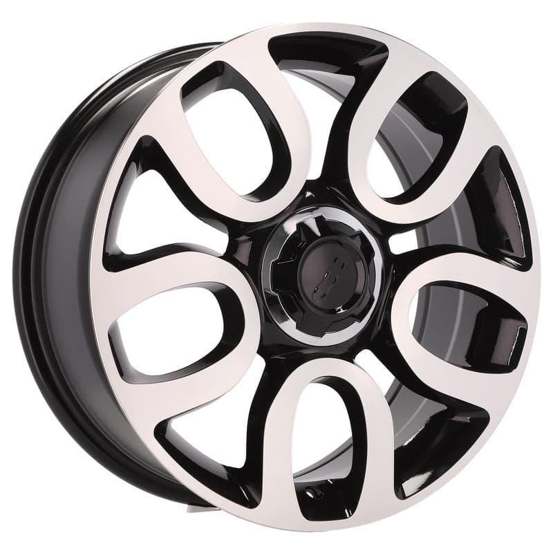 4 jantes 7.0 17 5x98 design fiat noir brillant