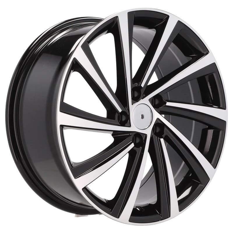 4 jantes 8.0 18 5x112 design skoda noir brillant