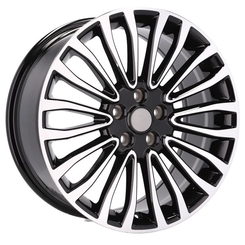 4 jantes 7.0 17 5x108 design ford noir brillant