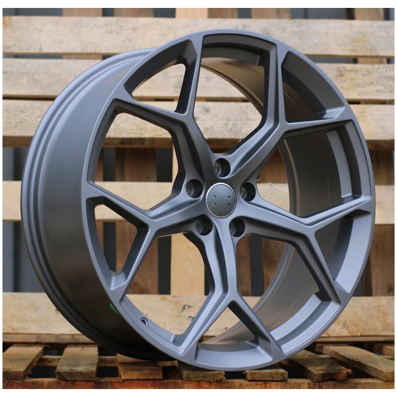 4 jantes 9.0 21 5x112 design audi noir mat