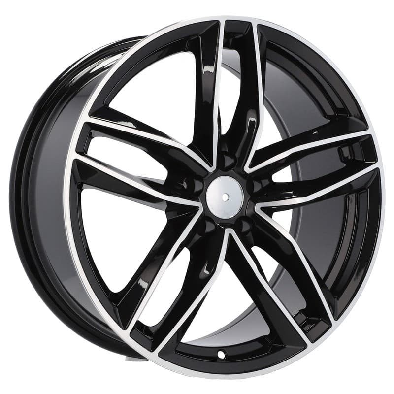 4 jantes 7.5 17 5x112 design audi noir brillant