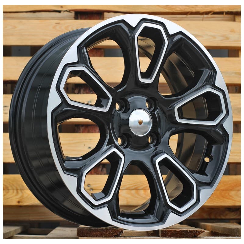 4 jantes 7.0 17 4x108 design ford noir brillant