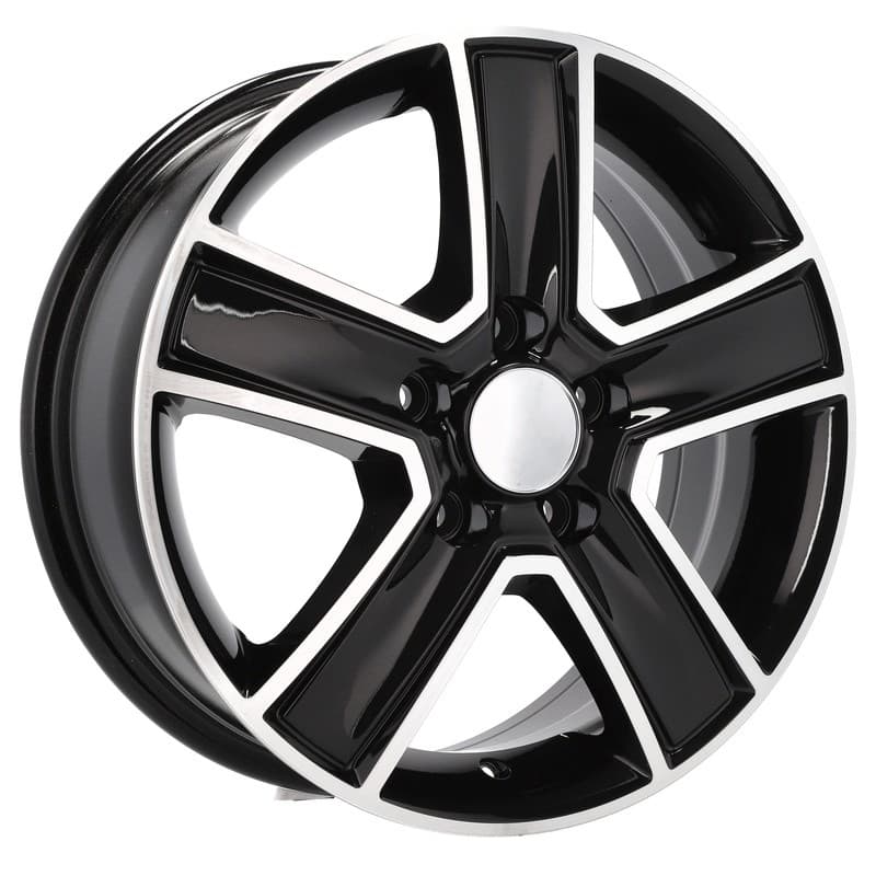 4 jantes 6.5 16 5x108 noir brillant