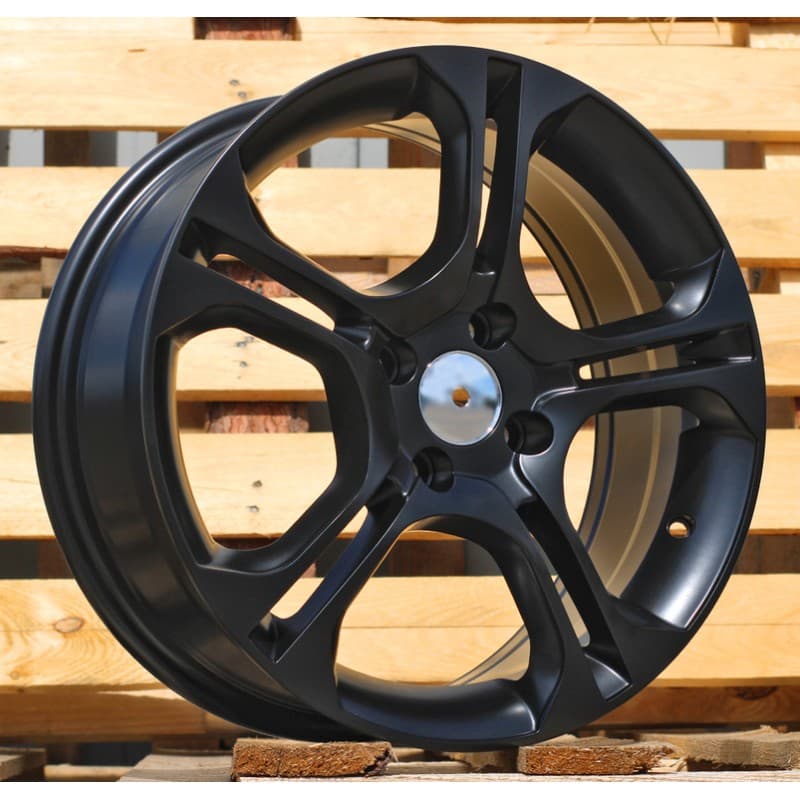4 jantes 6.5 16 4x100 design renault noir mat