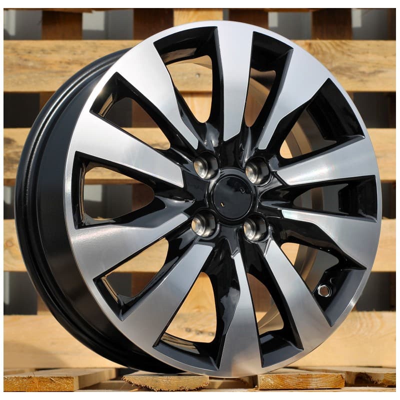 4 jantes 6.0 16 4x100 noir brillant
