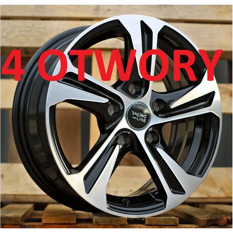4 jantes 6.0 15 4x100 noir brillant