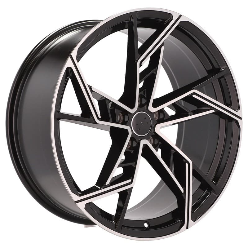 4 jantes 8.0 18 5x112 design audi noir brillant